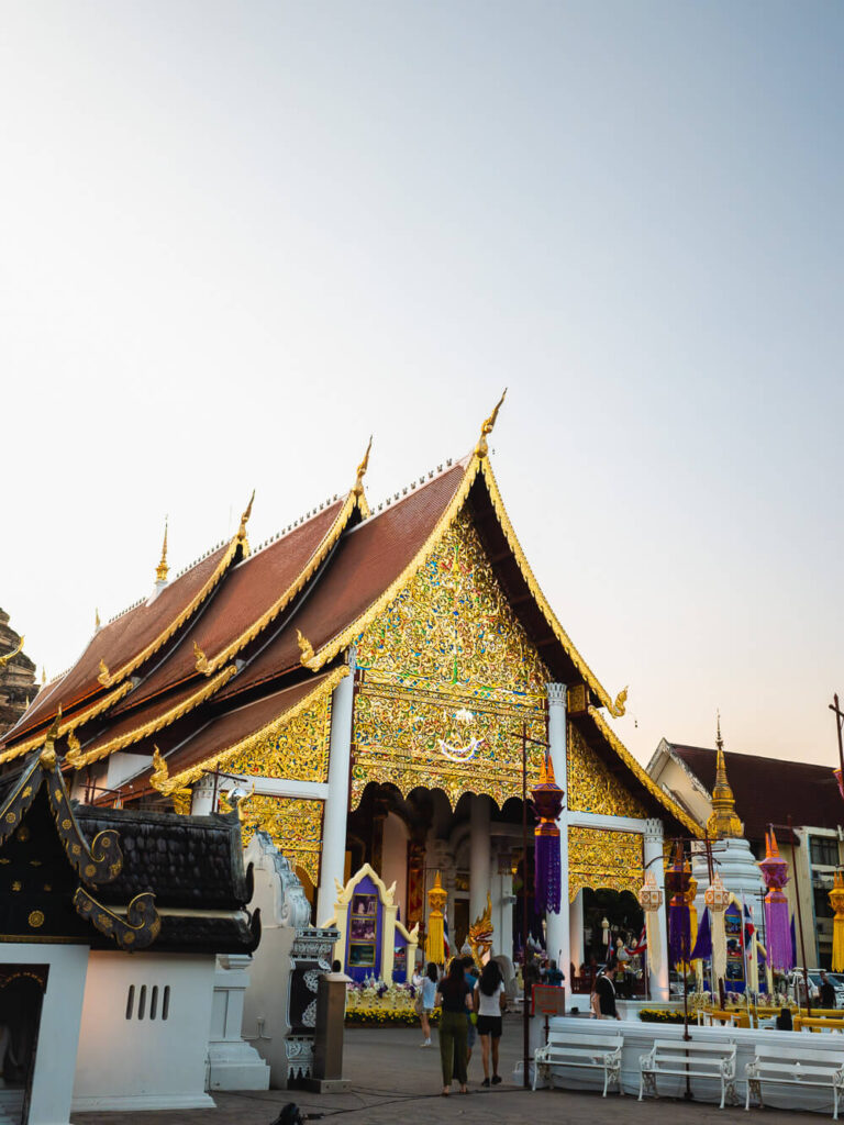 Wat Chedi Luang temple ruins located inside Chiang Mai Old City