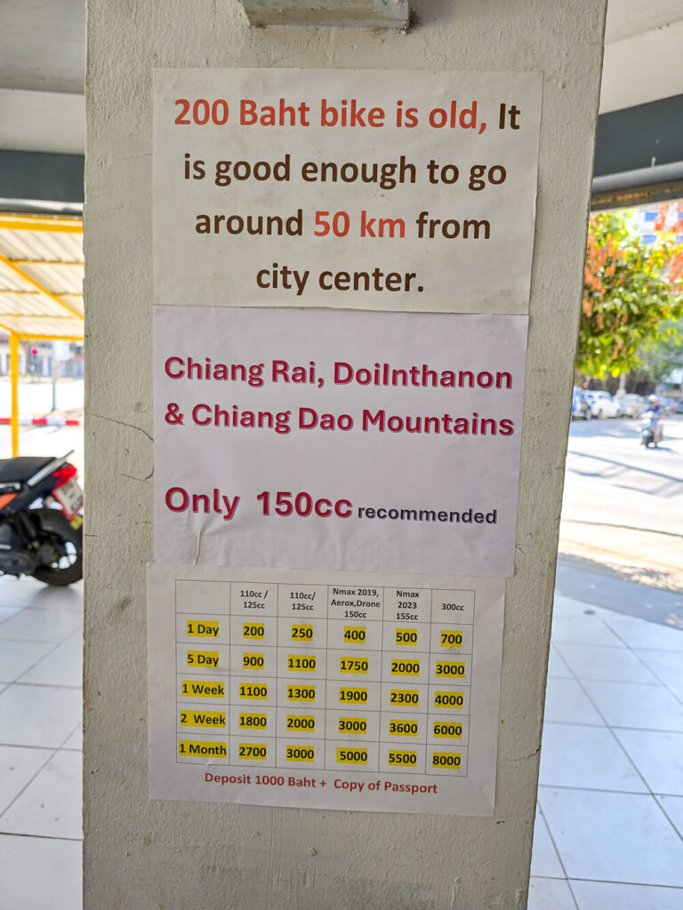 Mountain Riding Scooter Requirement Sign