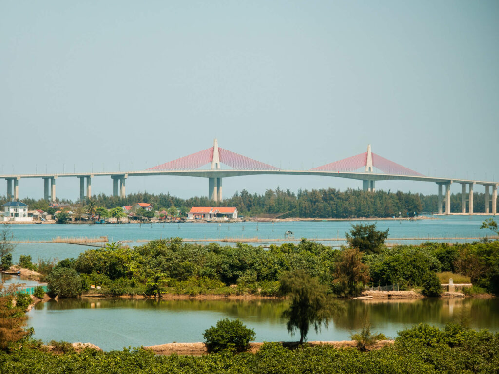 A scenic bridge over the river in Hue, marking the starting point of the beautiful Hue to Hoi An journey