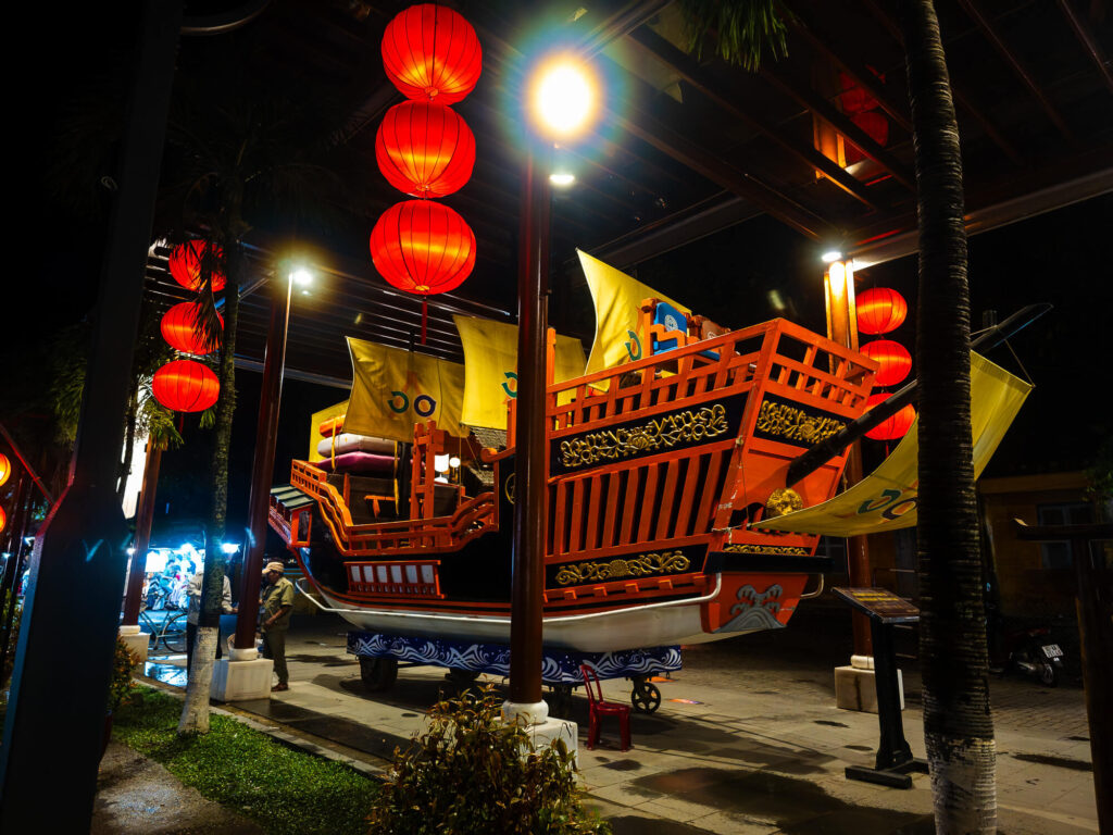 The Red Seal Ship (Shuinsen) replica monument in Hoi An, which celebrates the historical trading relationship with Nagasaki, Japan.