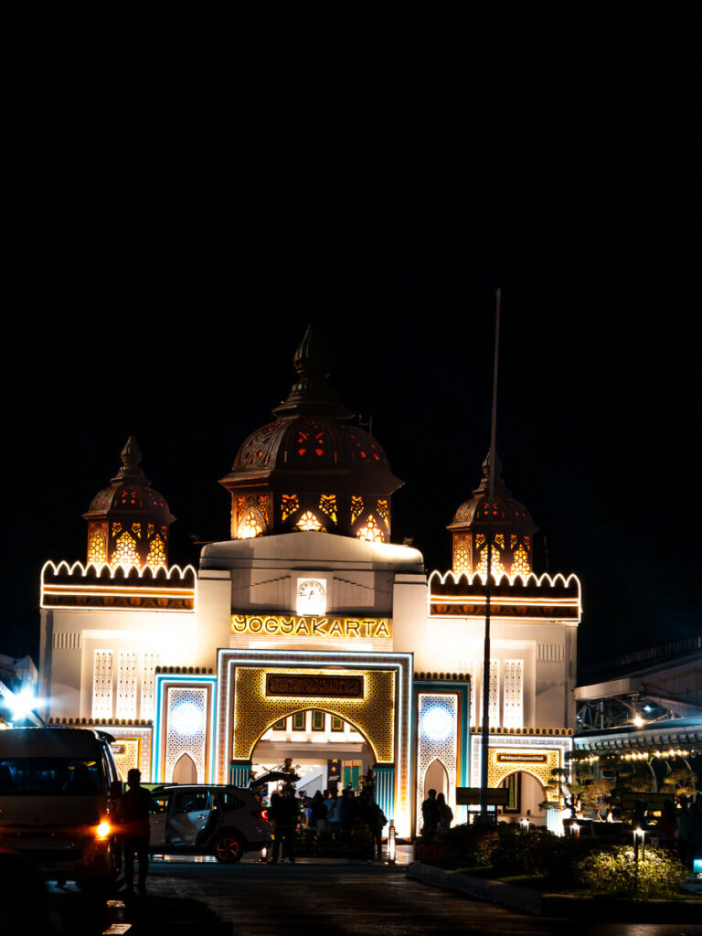 2 Days in Yogyakarta: A Slow Travel Itinerary for Central Yogyakarta 2 Vertical view of the historic Yogyakarta train station building featuring unique, mosque-style architecture.